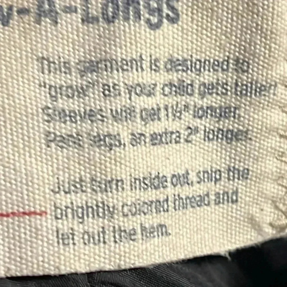 Lands end grow along kids snow pants 10 Black sled ride snowmobile‎ adjustable - Picture 9 of 9